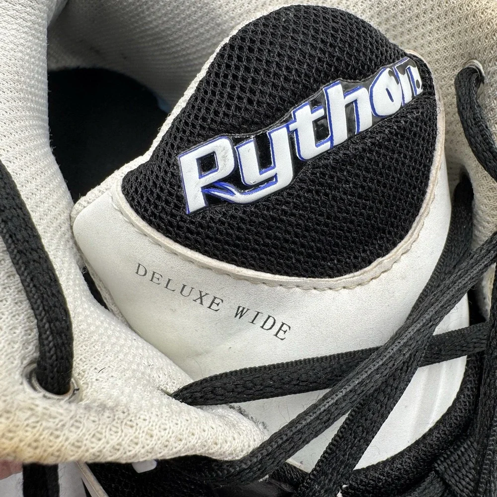 Python Deluxe Wide Shoes Mens 11.5 Black Racquetball Squash Badminton Volleyball